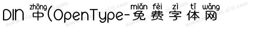 DIN 中(OpenType字体转换